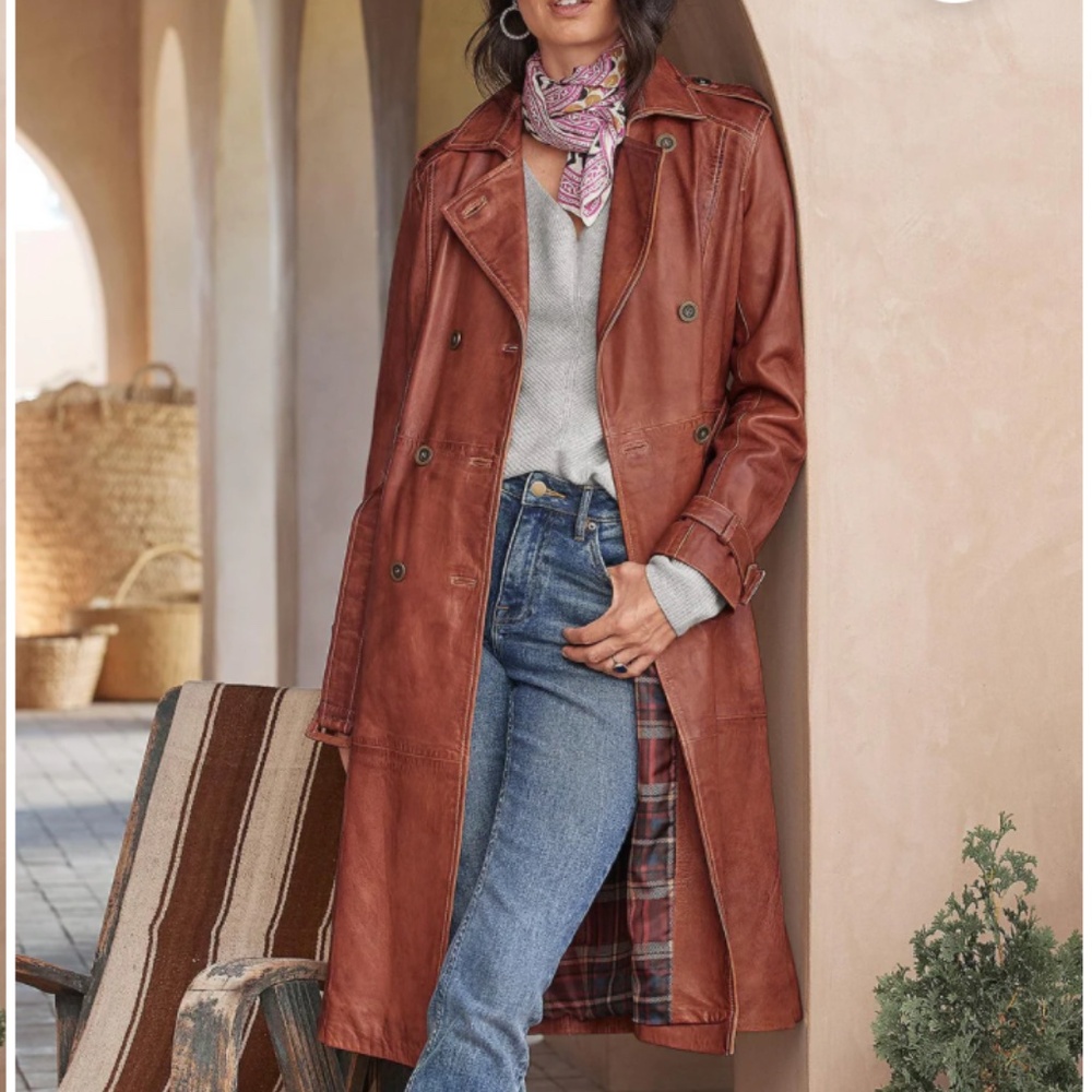 Sundance | Leather “Araminta” Trench Coat, Sz M ♥ NWT! - Picture 2 of 12